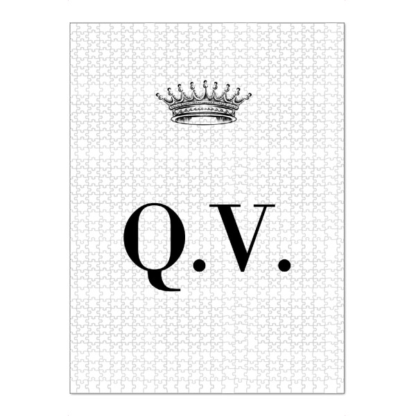 Puzzle Ravensburger "Queen QV" artboxONE - Schwarzweiß,Buchstaben