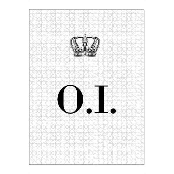 Puzzle Ravensburger "King OI" artboxONE - Schwarzweiß,Buchstaben