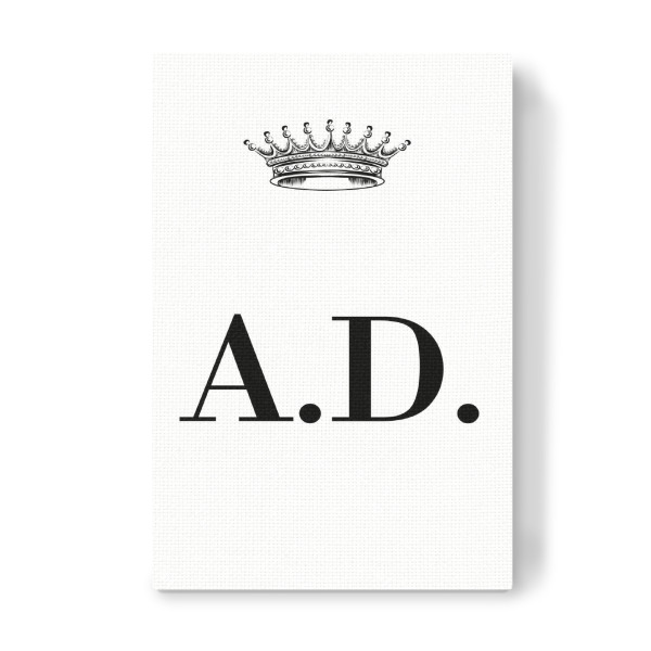 Leinwandbild "Queen AD" artboxONE - Schwarzweiß,Buchstaben