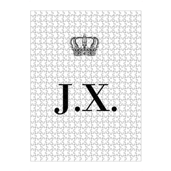 Puzzle Ravensburger "King JX" artboxONE - Schwarzweiß,Buchstaben