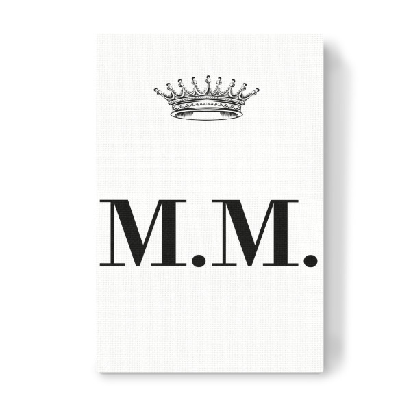 Leinwandbild "Queen MM" artboxONE - Schwarzweiß,Buchstaben