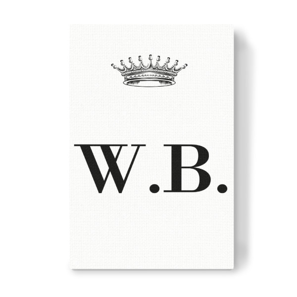 Leinwandbild "Queen WB" artboxONE - Schwarzweiß,Buchstaben