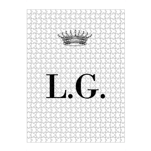 Puzzle Ravensburger "Queen LG" artboxONE - Schwarzweiß,Buchstaben