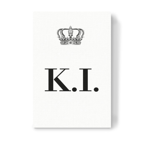 Leinwandbild "King KI" artboxONE - Schwarzweiß,Buchstaben