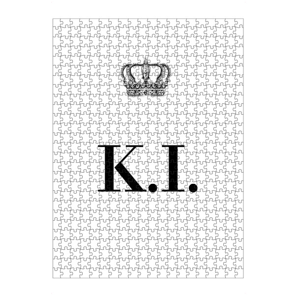 artboxONE Puzzle "King KI" artboxONE - Schwarzweiß,Buchstaben