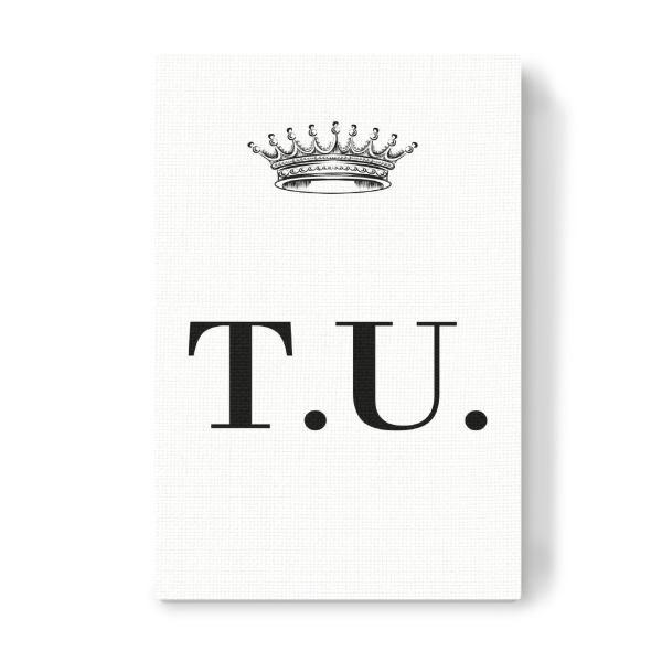 Leinwandbild "Queen TU" artboxONE - Schwarzweiß,Buchstaben