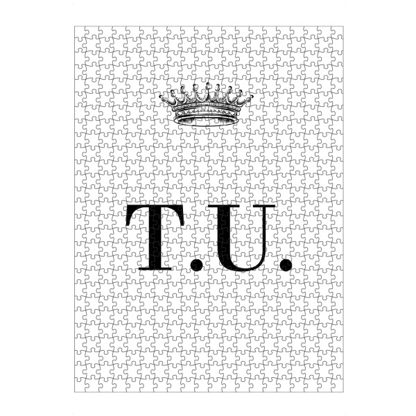 Puzzle Ravensburger "Queen TU" artboxONE - Schwarzweiß,Buchstaben