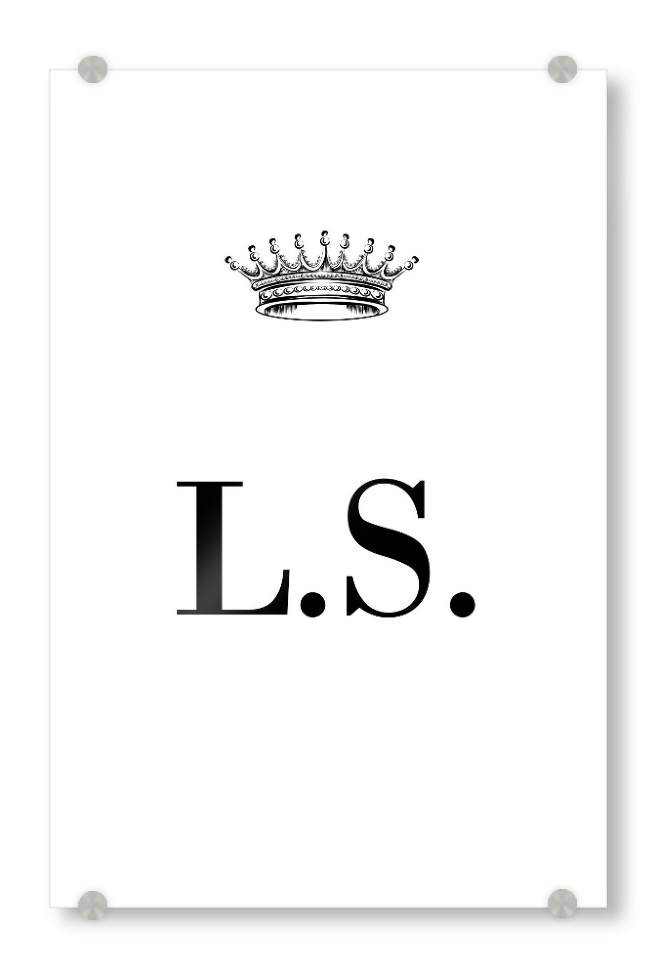 Acrylglasbild "Queen LS" artboxONE - Schwarzweiß,Buchstaben
