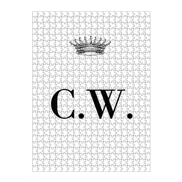 Puzzle Ravensburger "Queen CW" artboxONE - Schwarzweiß,Buchstaben