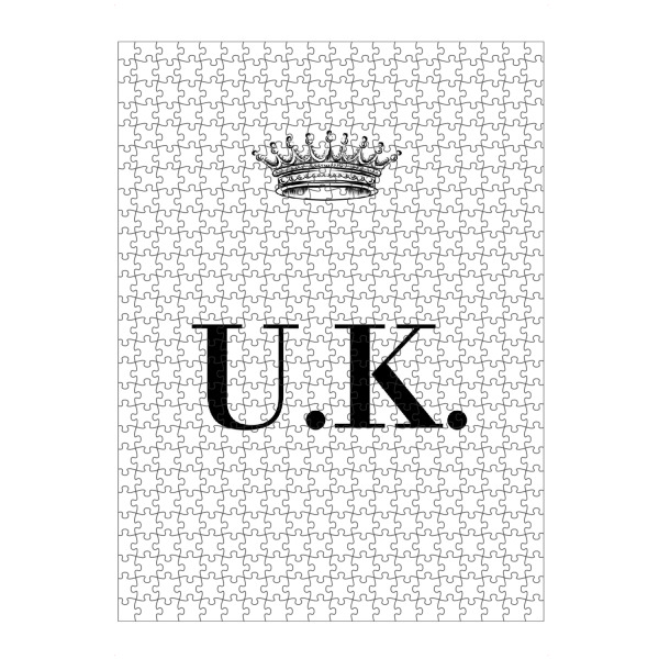 artboxONE Puzzle "Queen UK" artboxONE - Schwarzweiß,Buchstaben