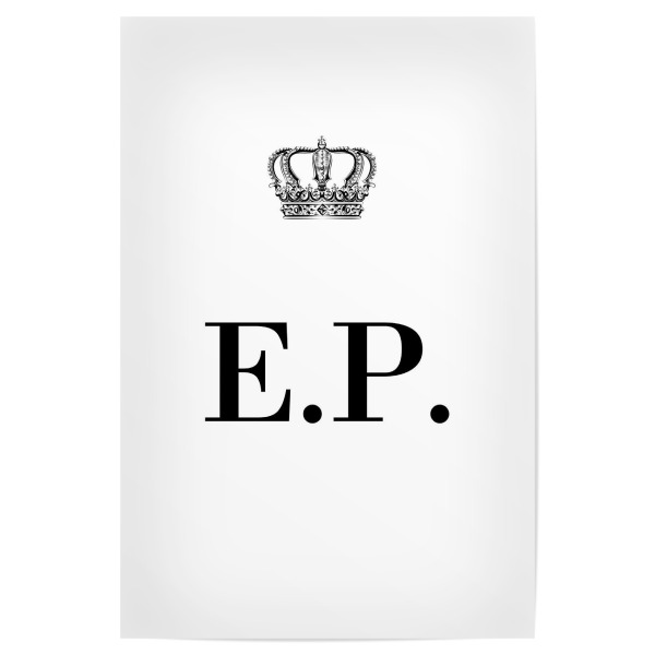 Poster "King EP" artboxONE - Schwarzweiß,Buchstaben