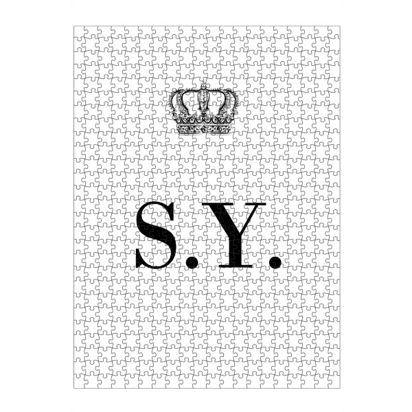 artboxONE Puzzle "King SY" artboxONE - Schwarzweiß,Buchstaben