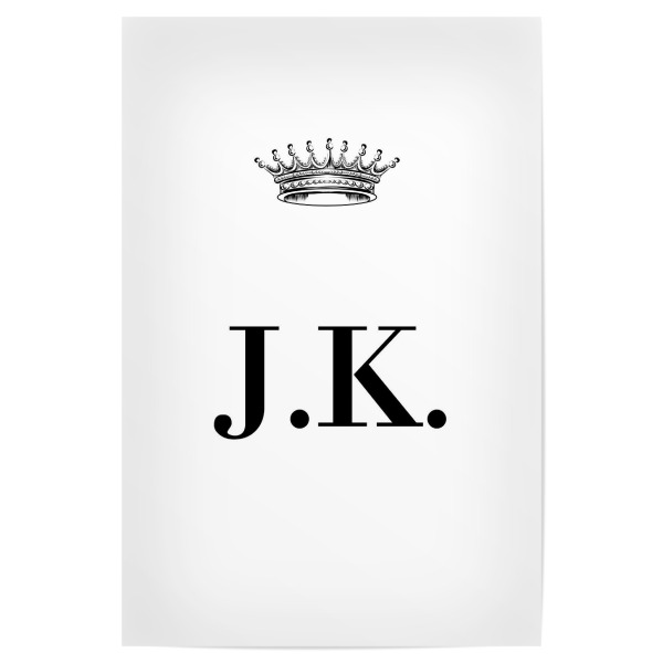 Poster "Queen JK" artboxONE - Schwarzweiß,Buchstaben