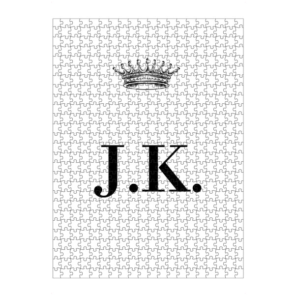 artboxONE Puzzle "Queen JK" artboxONE - Schwarzweiß,Buchstaben