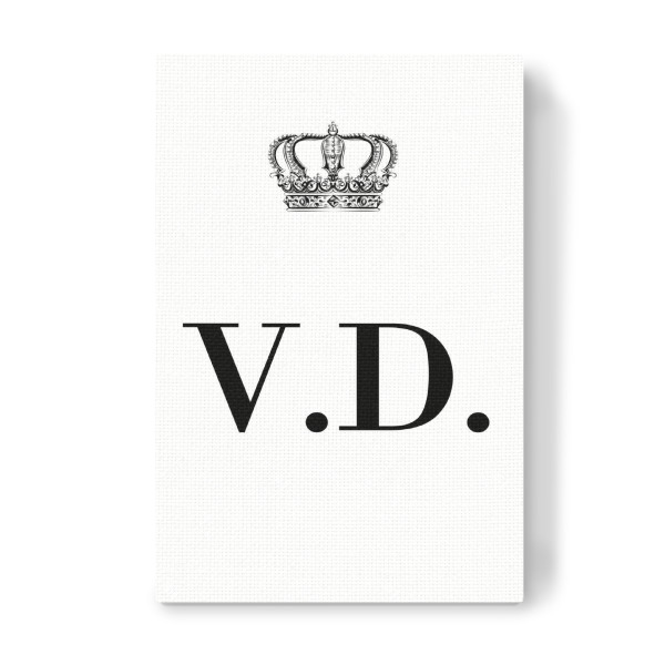 Leinwandbild "King VD" artboxONE - Schwarzweiß,Buchstaben