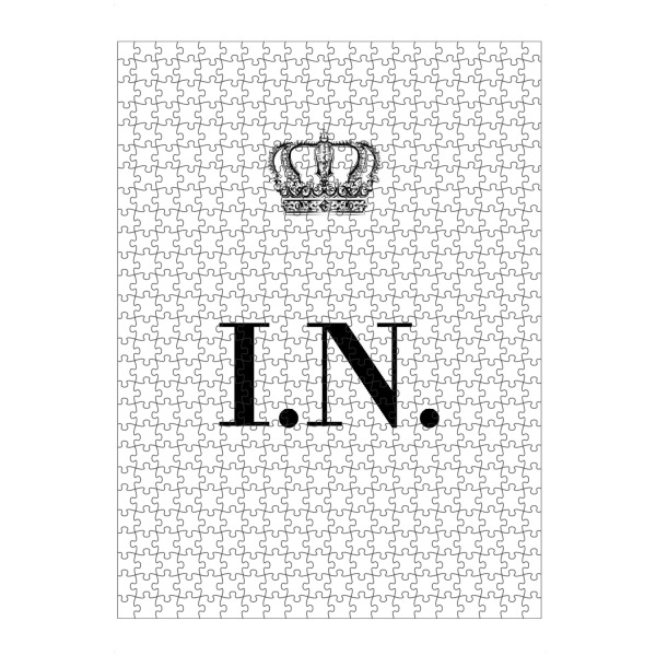 Puzzle Ravensburger "King IN" artboxONE - Schwarzweiß,Buchstaben