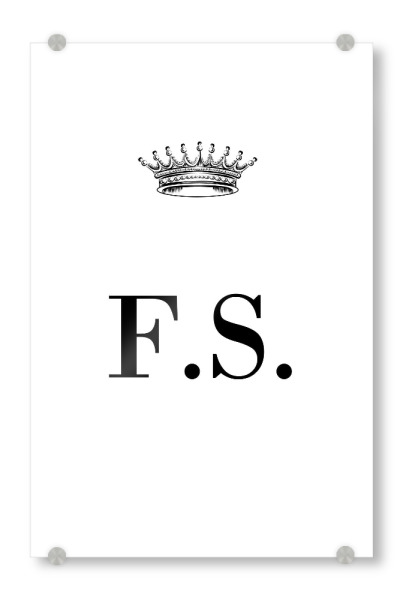 Acrylglasbild "Queen FS" artboxONE - Schwarzweiß,Buchstaben