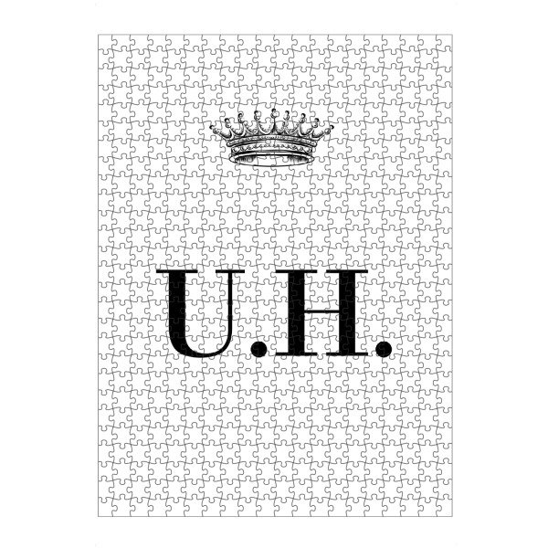 artboxONE Puzzle "Queen UH" artboxONE - Schwarzweiß,Buchstaben