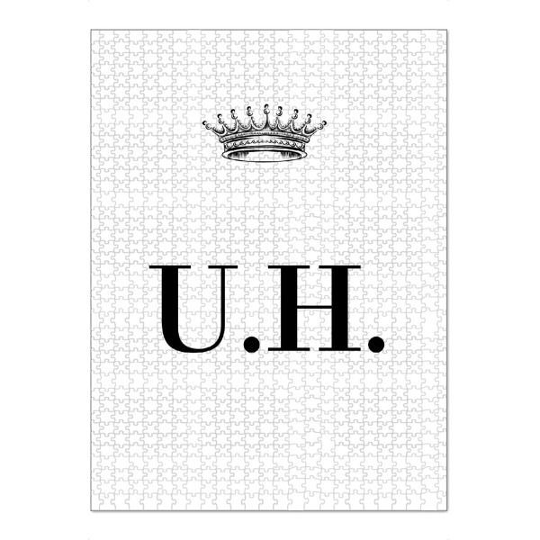 Puzzle Ravensburger "Queen UH" artboxONE - Schwarzweiß,Buchstaben