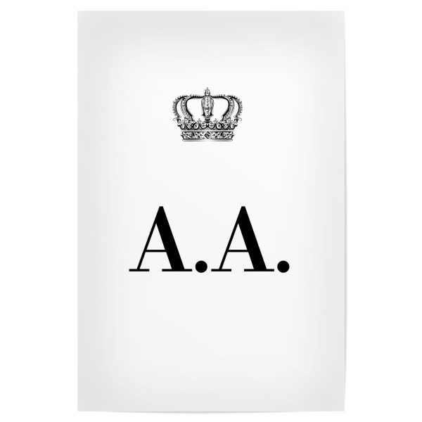 Poster "King AA" artboxONE - Schwarzweiß,Buchstaben