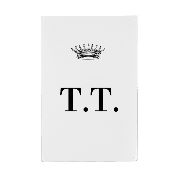 Metall Poster "Queen TT" artboxONE - Schwarzweiß,Buchstaben