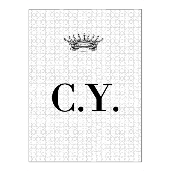 Puzzle Ravensburger "Queen CY" artboxONE - Schwarzweiß,Buchstaben
