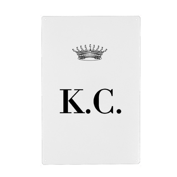 Holzbild "Queen KC" artboxONE - Schwarzweiß,Buchstaben