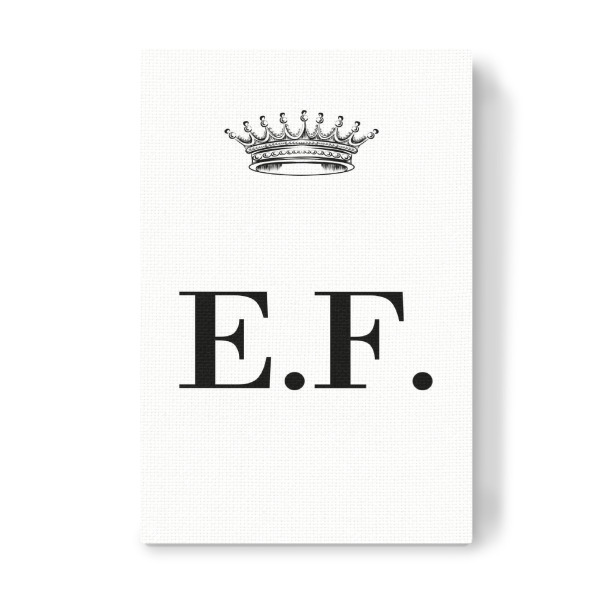 Leinwandbild "Queen EF" artboxONE - Schwarzweiß,Buchstaben