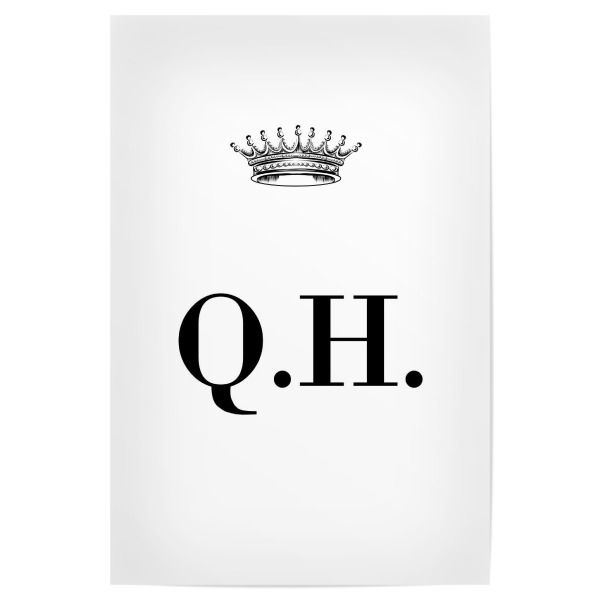 Poster "Queen QH" artboxONE - Schwarzweiß,Buchstaben