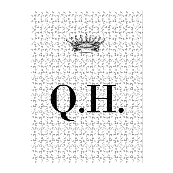 artboxONE Puzzle "Queen QH" artboxONE - Schwarzweiß,Buchstaben