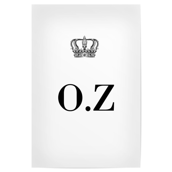 Poster "King OZ" artboxONE - Schwarzweiß,Buchstaben
