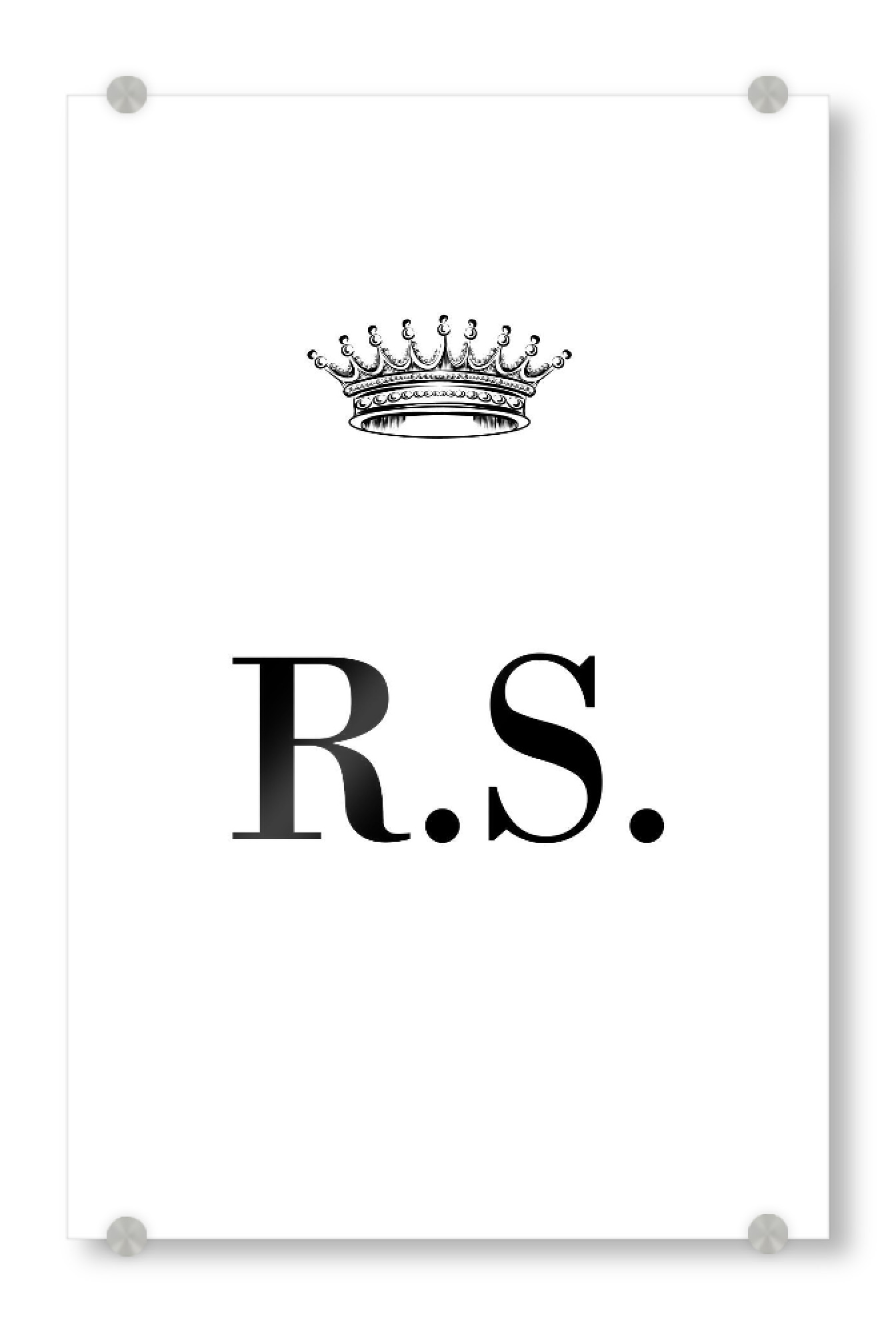 Acrylglasbild "Queen RS" artboxONE - Schwarzweiß,Buchstaben