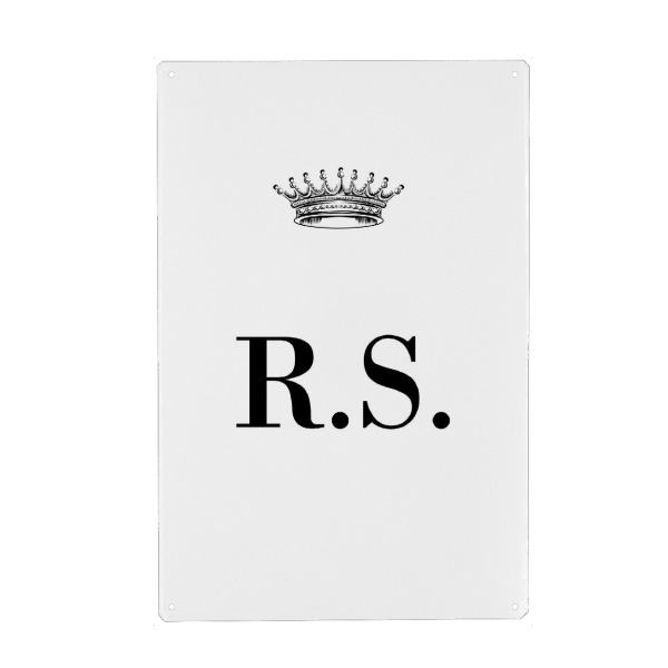 Metall Poster "Queen RS" artboxONE - Schwarzweiß,Buchstaben