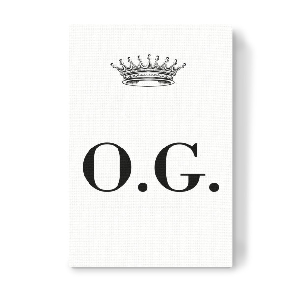 Leinwandbild "Queen OG" artboxONE - Schwarzweiß,Buchstaben