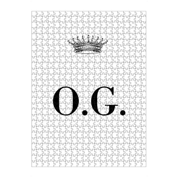Puzzle Ravensburger "Queen OG" artboxONE - Schwarzweiß,Buchstaben