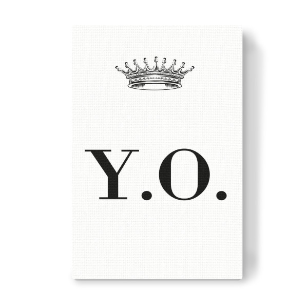 Leinwandbild "Queen YO" artboxONE - Schwarzweiß,Buchstaben