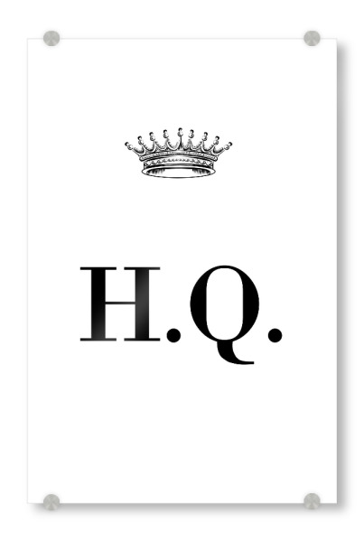 Acrylglasbild "Queen HQ" artboxONE - Schwarzweiß,Buchstaben