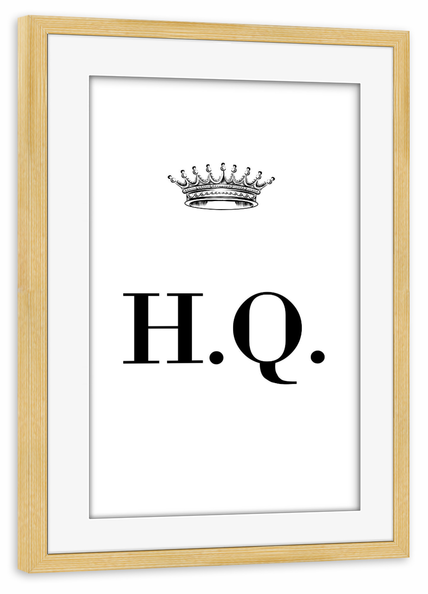 Poster mit Rahmen kiefer "Queen HQ" artboxONE - Schwarzweiß,Buchstaben