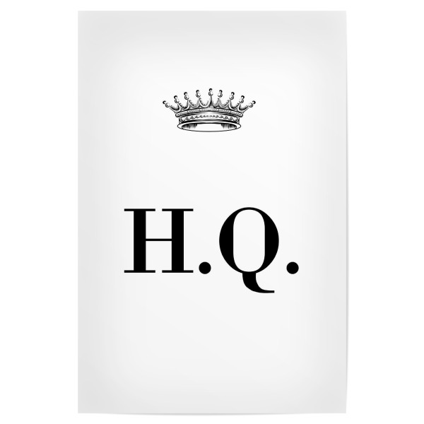 Poster "Queen HQ" artboxONE - Schwarzweiß,Buchstaben