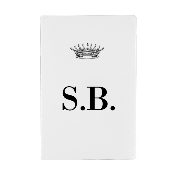 Metall Poster "Queen SB" artboxONE - Schwarzweiß,Buchstaben