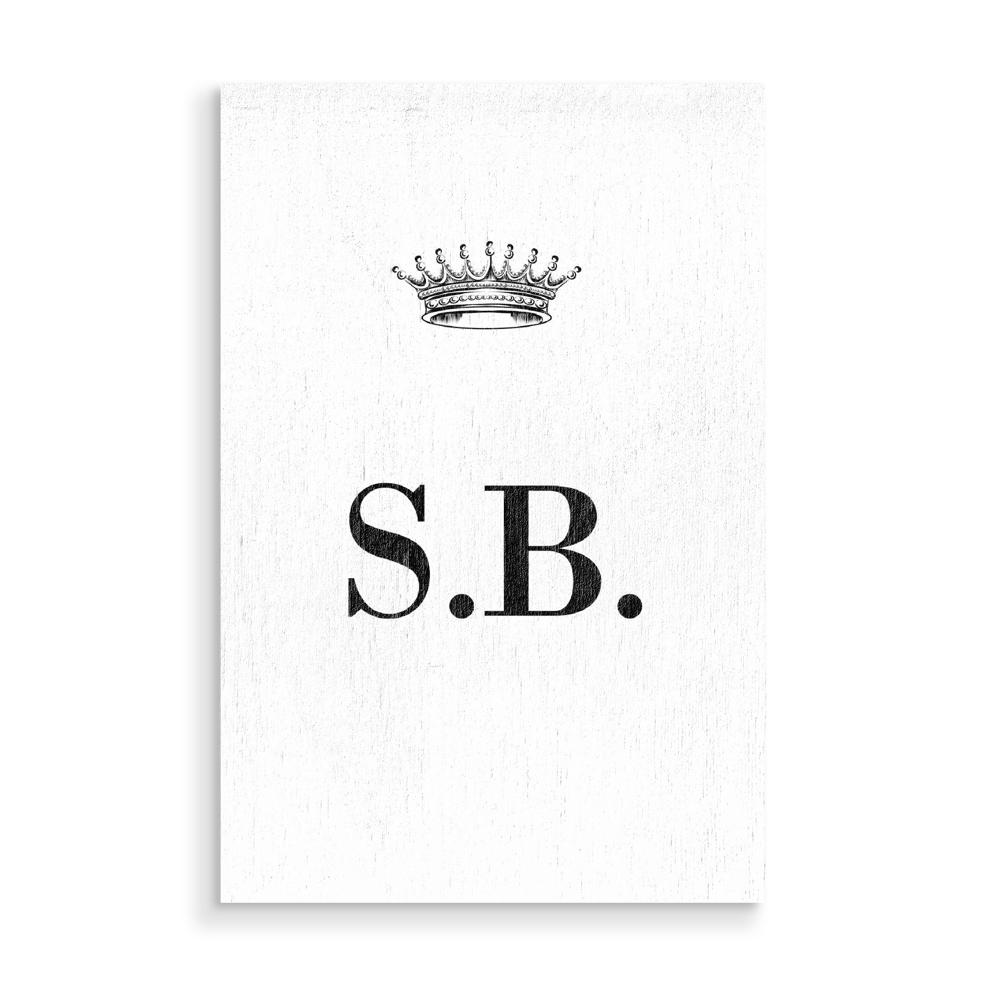 Holzbild "Queen SB" artboxONE - Schwarzweiß,Buchstaben