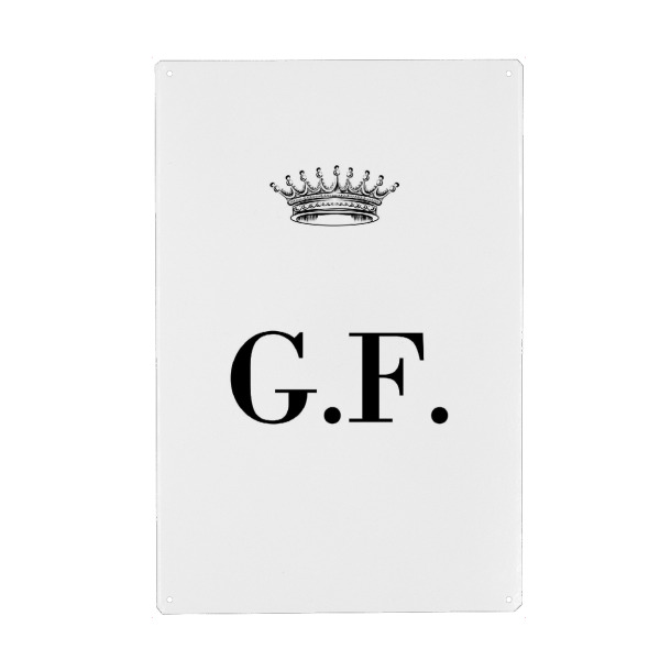 Holzbild "Queen GF" artboxONE - Schwarzweiß,Buchstaben