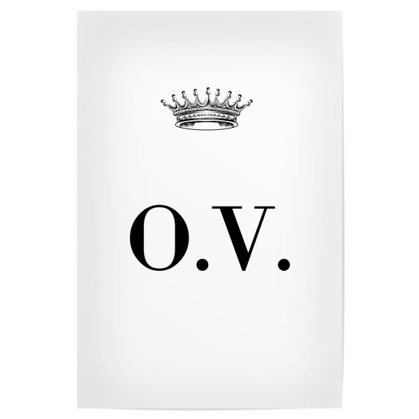 Poster 30x20 cm "Queen OV" artboxONE - Schwarzweiß,Buchstaben