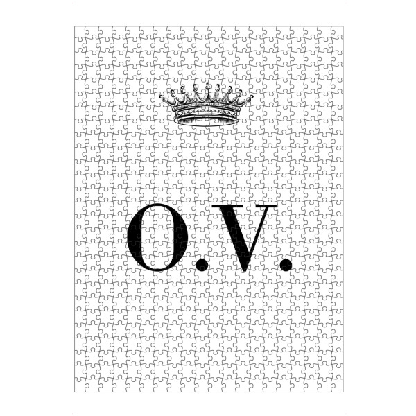 Puzzle Ravensburger "Queen OV" artboxONE - Schwarzweiß,Buchstaben