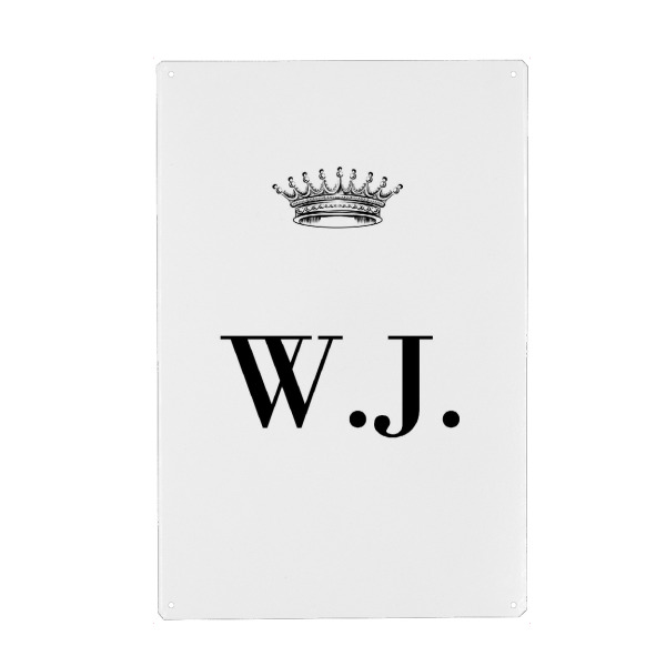 Holzbild "Queen WJ" artboxONE - Schwarzweiß,Buchstaben