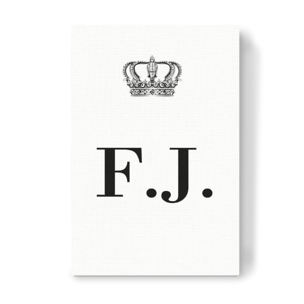 Leinwandbild "King FJ" artboxONE - Schwarzweiß,Buchstaben