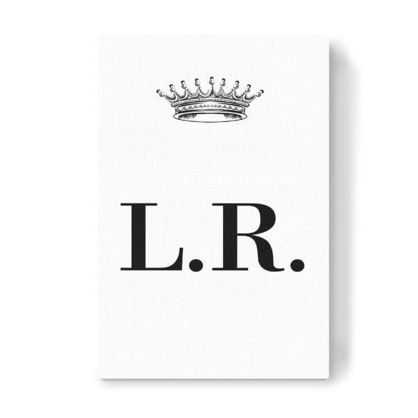 Leinwandbild "Queen LR" artboxONE - Schwarzweiß,Buchstaben