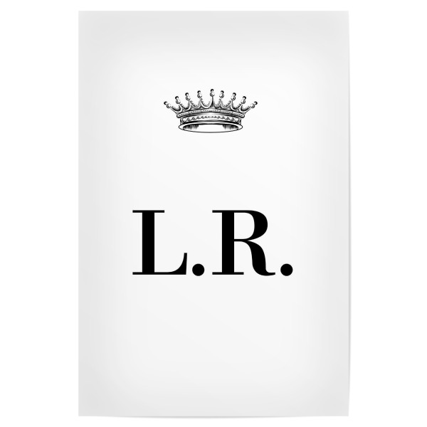 Poster 30x20 cm "Queen LR" artboxONE - Schwarzweiß,Buchstaben