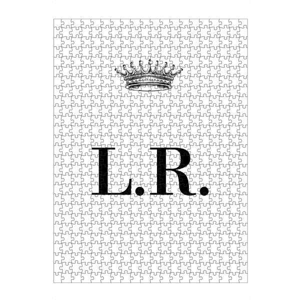 Puzzle Ravensburger "Queen LR" artboxONE - Schwarzweiß,Buchstaben