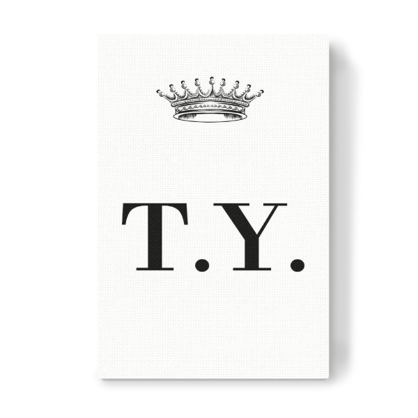 Leinwandbild "Queen TY" artboxONE - Schwarzweiß,Buchstaben